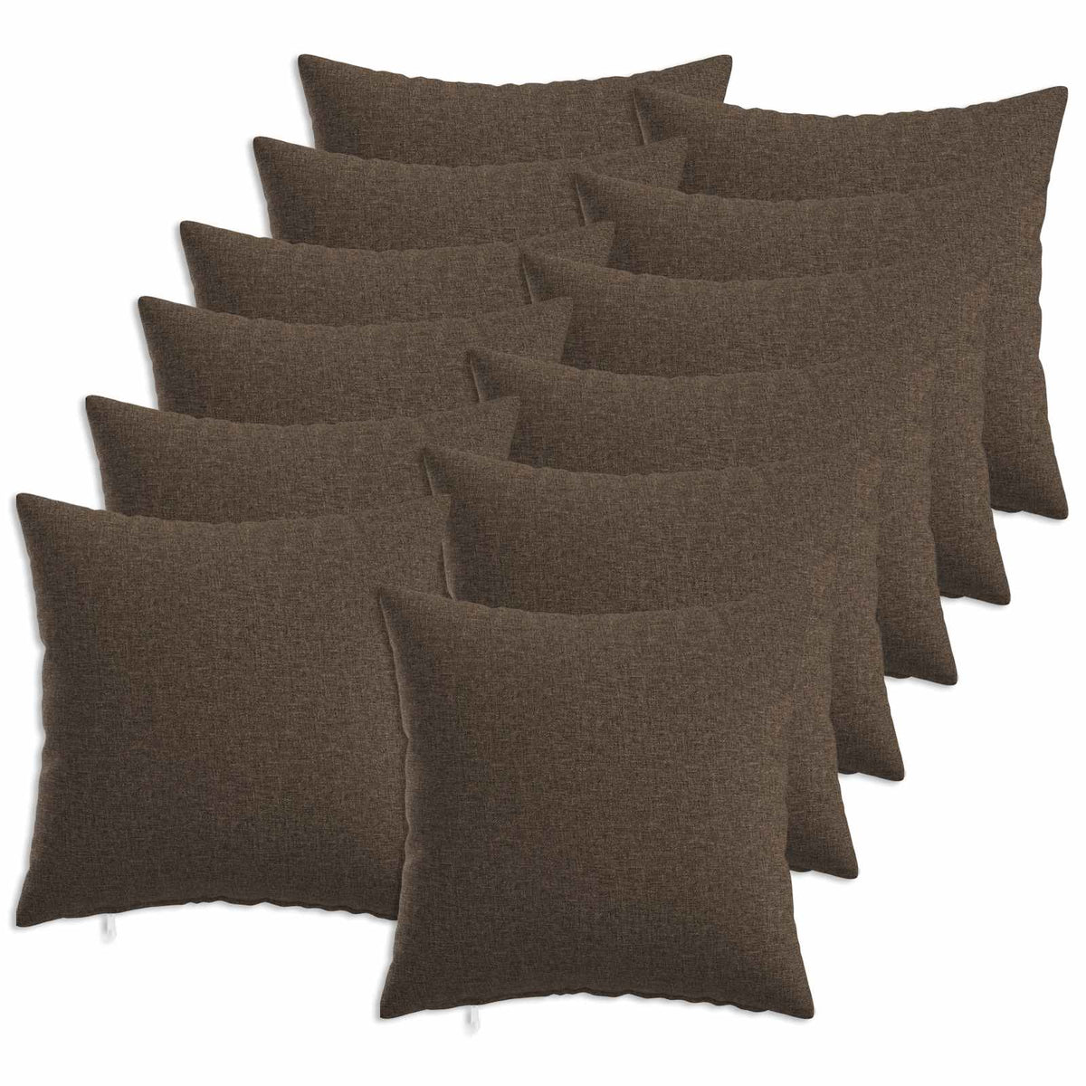 Throw Pillow 12 pcs HEERLEN Taupe 45 x 45 cm Fabric