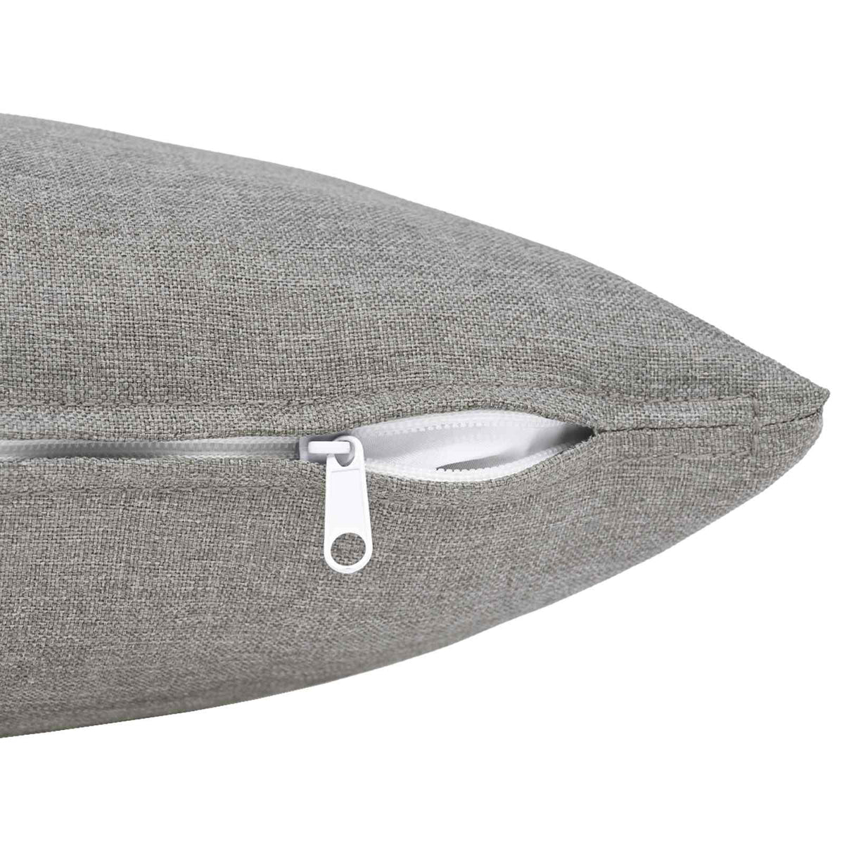 Cushion with Pillow HEERLEN 6 pcs Cloud Grey Fabric
