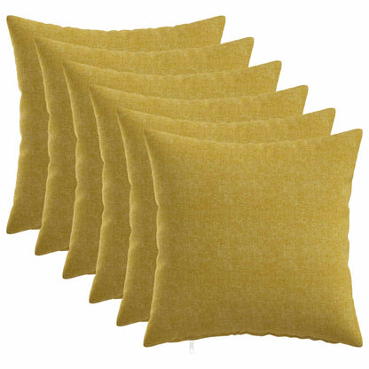 Cushion with Pillow HEERLEN 6 pcs Light Green Fabric