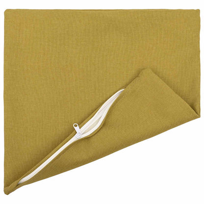 Cushion with Pillow HEERLEN 12 pcs Light Green Fabric