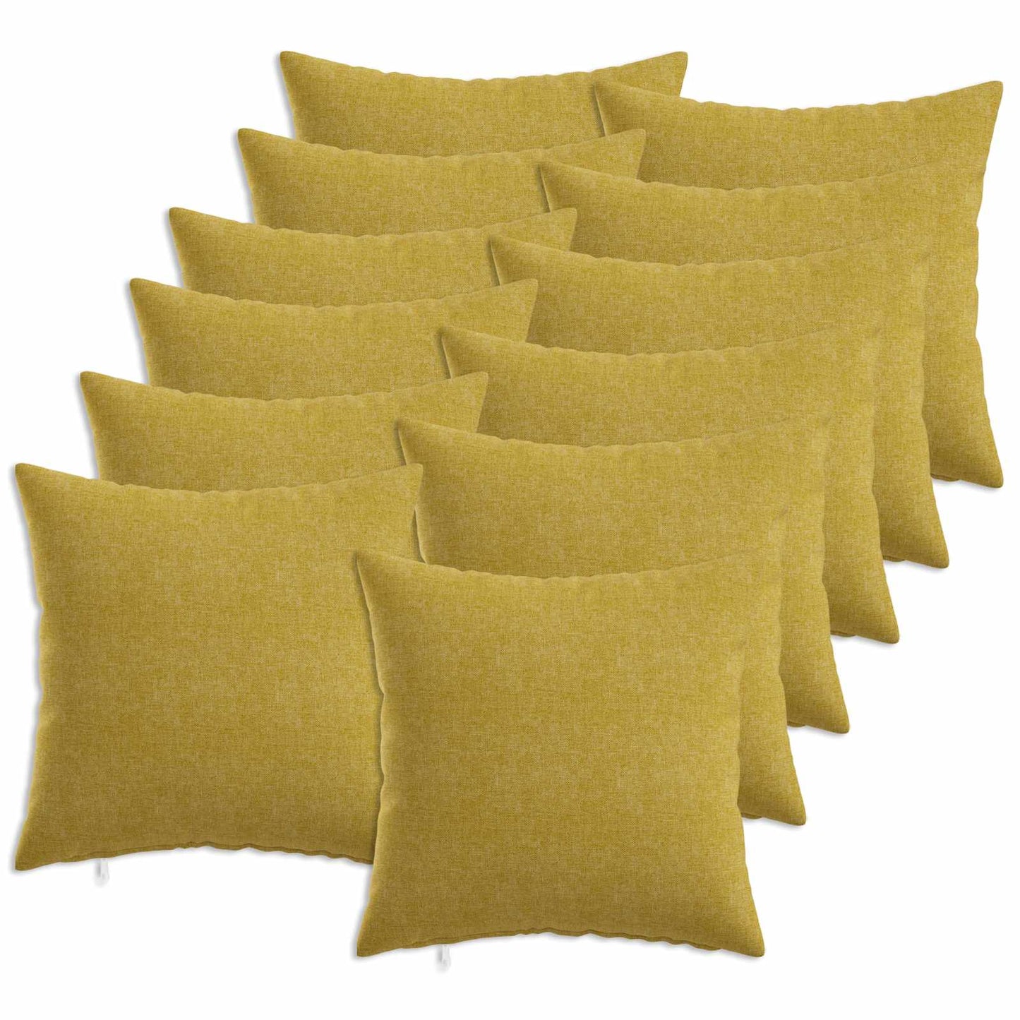 Cushion with Pillow HEERLEN 12 pcs Light Green Fabric