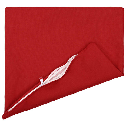 Cushion with Pillow HEERLEN 6 pcs Red Fabric