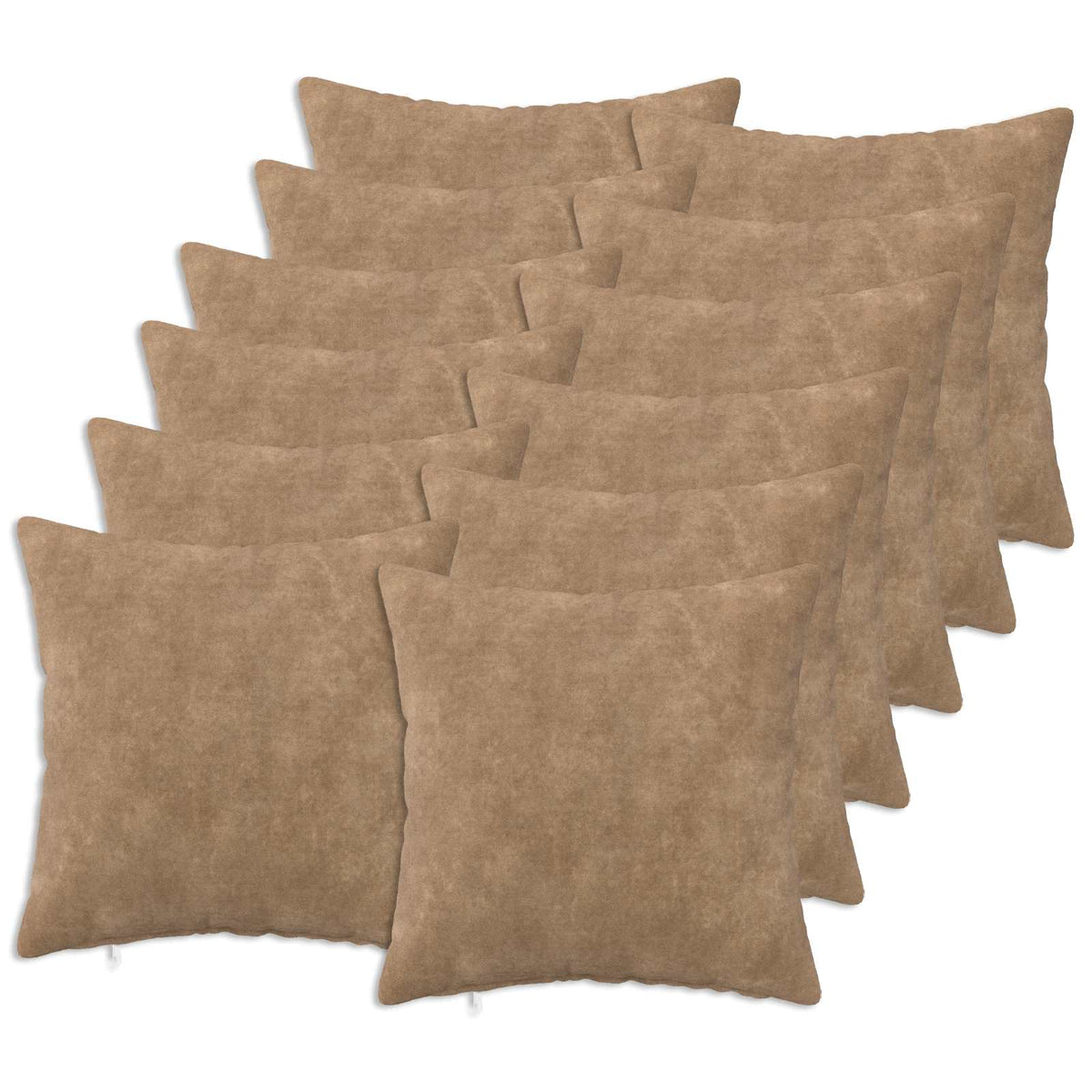 Cushion with Pillow HEERLEN 12 pcs Taupe Microfiber Fleece