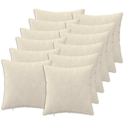 Cushion with Pillow HEERLEN 12 pcs Cream Microfiber Fleece