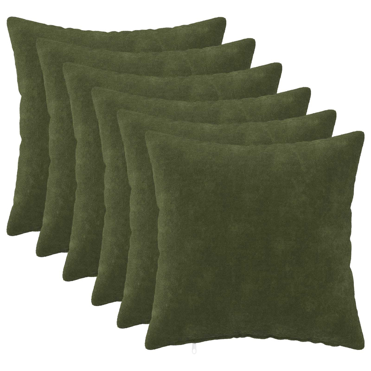 Cushion with Pillow HEERLEN 6 pcs Green Microfiber Fleece