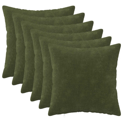 Cushion with Pillow HEERLEN 6 pcs Green Microfiber Fleece
