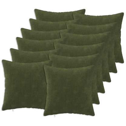 Cushion with Pillow HEERLEN 12 pcs Green Microfiber Fleece