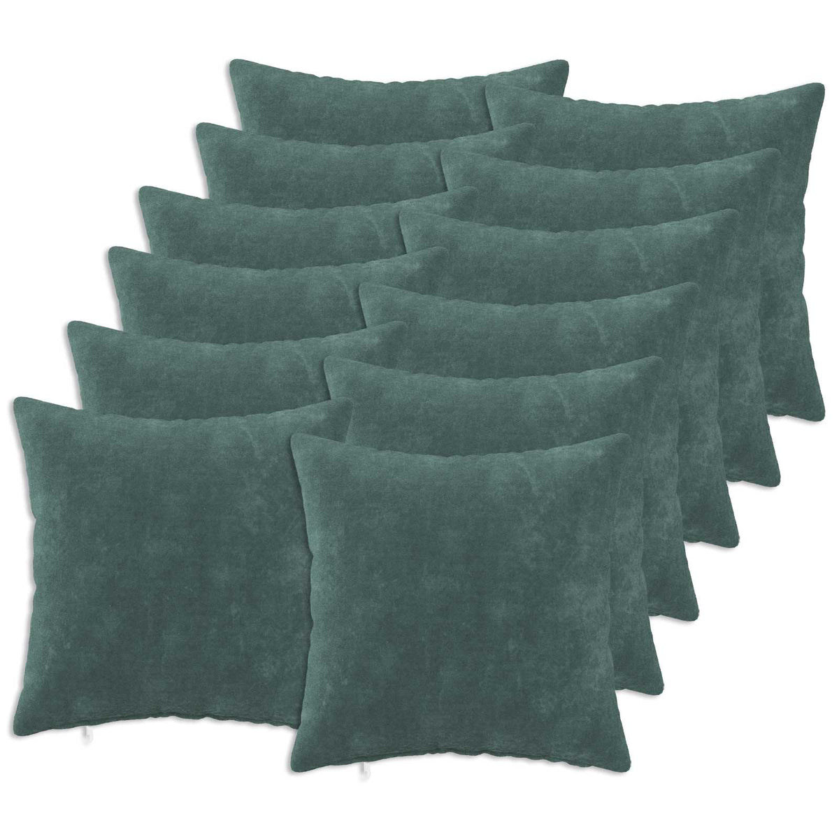 Cushion with Pillow HEERLEN 12 pcs Sea Blue Microfiber Fleece