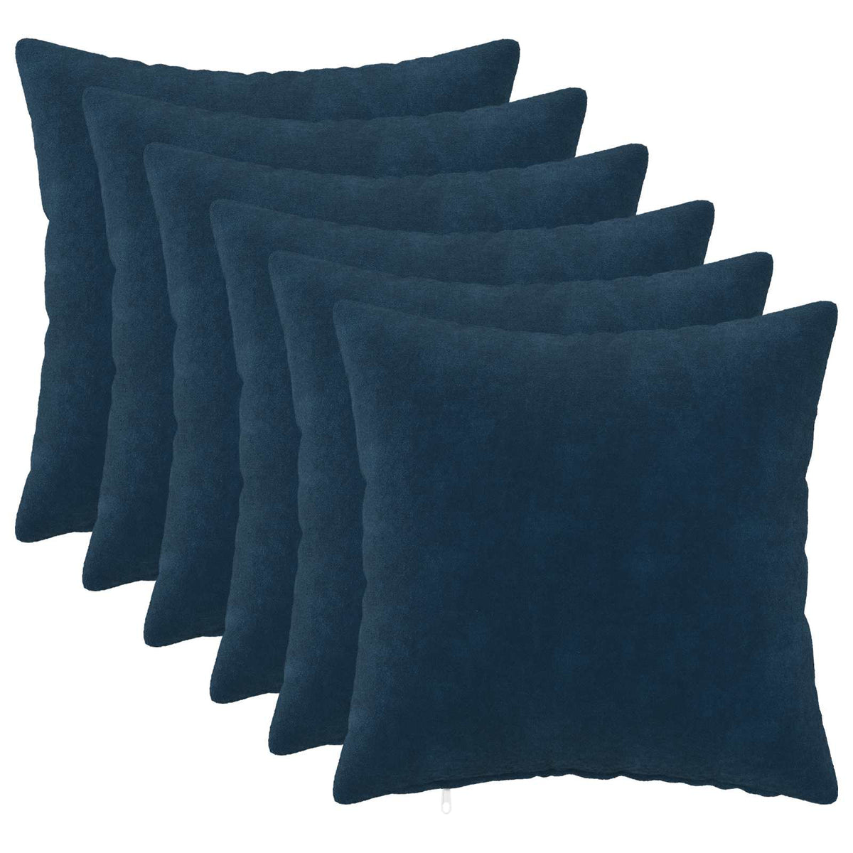 Cushion with Pillow HEERLEN 6 pcs Blue Microfiber Fleece