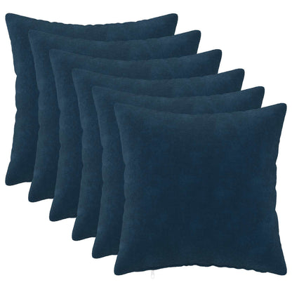 Cushion with Pillow HEERLEN 6 pcs Blue Microfiber Fleece