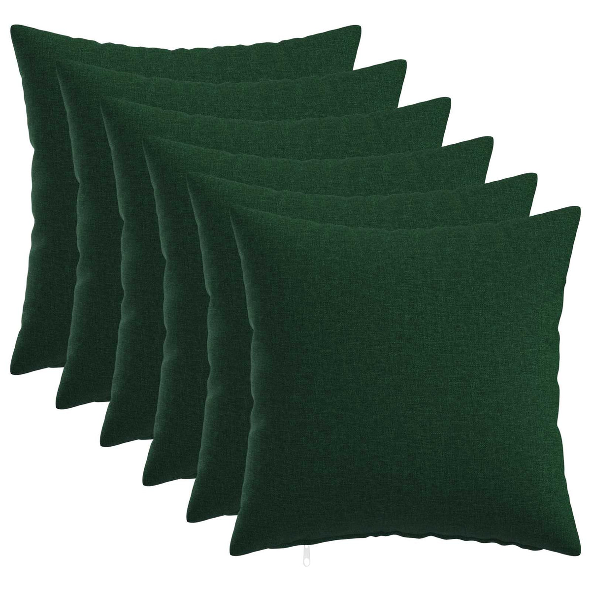Throw Pillow 6 pcs HEERLEN Dark Green 50 x 50 cm Fabric