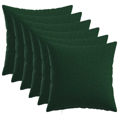 Throw Pillow 6 pcs HEERLEN Dark Green 50 x 50 cm Fabric