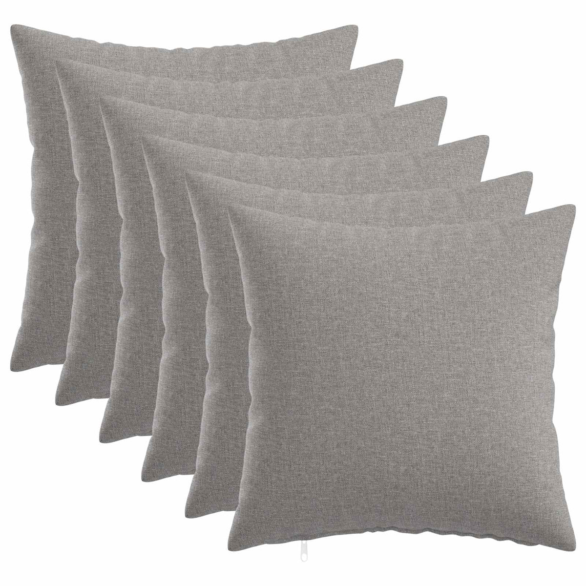 Throw Pillow 6 pcs HEERLEN Cloud Grey 50 x 50 cm Fabric