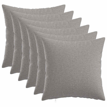Throw Pillow 6 pcs HEERLEN Cloud Grey 50 x 50 cm Fabric