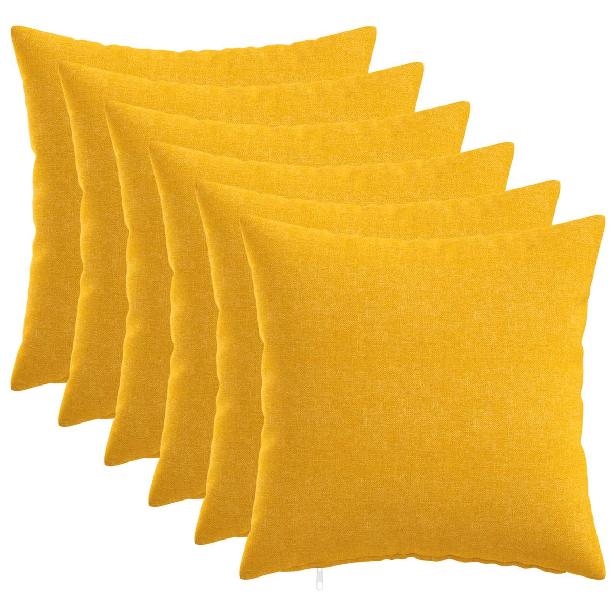 Throw Pillow 6 pcs HEERLEN Light Yellow 50 x 50 cm Fabric