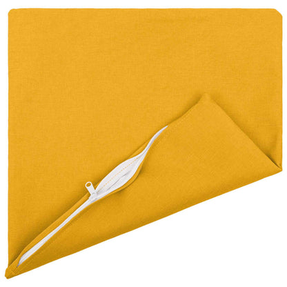 Cushion with Pillow HEERLEN 12 pcs Light Yellow Fabric
