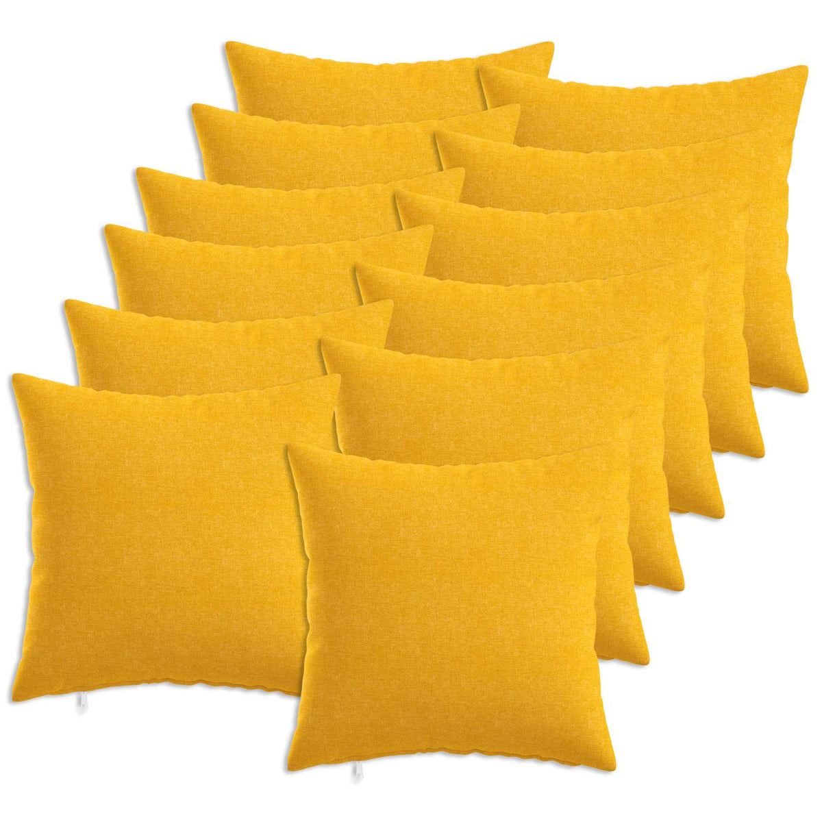 Throw Pillow 12 pcs HEERLEN Light Yellow 50 x 50 cm Fabric