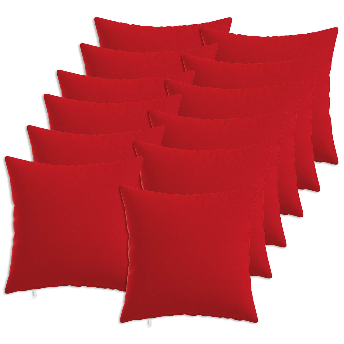 Cushion with Pillow HEERLEN 12 pcs Red Fabric