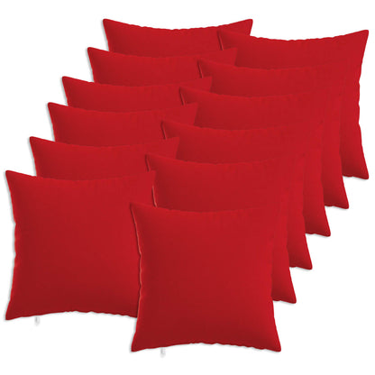 Throw Pillow 12 pcs HEERLEN Red 50 x 50 cm Fabric