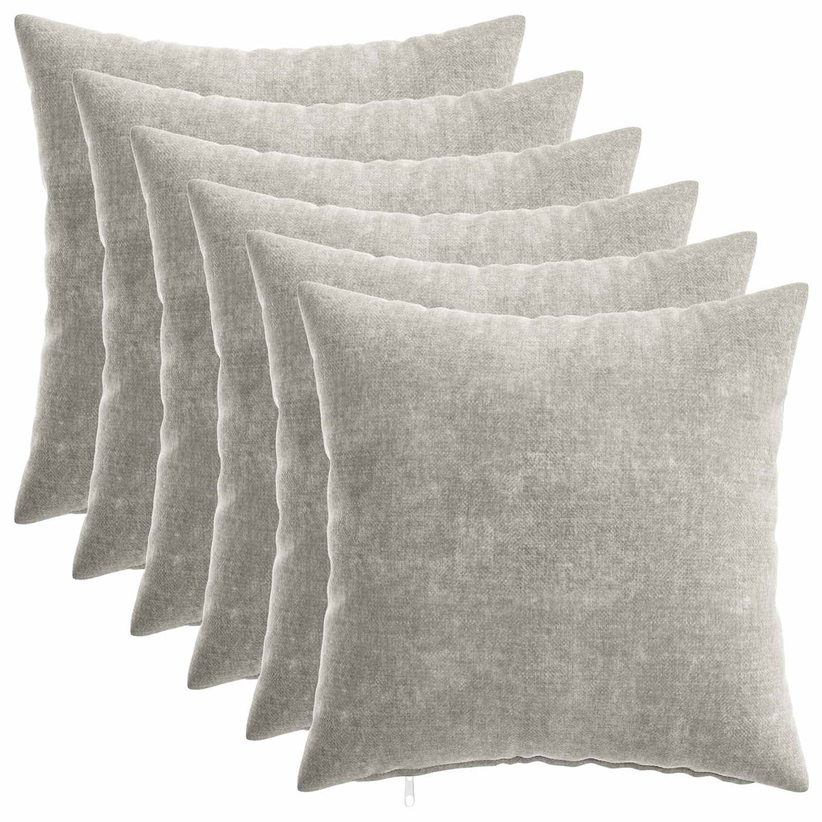 Throw Pillow 6 pcs HEERLEN Light Grey 50 x 50 cm
