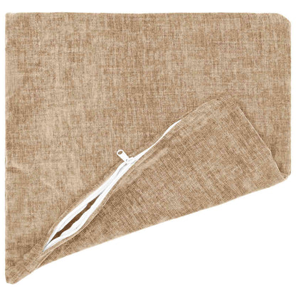 Throw Pillow 6 pcs HEERLEN Taupe 50 x 50 cm Chenille Fabric