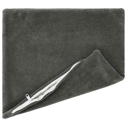 Cushion with Pillow HEERLEN 6 pcs Anthracite Microfiber Fleece