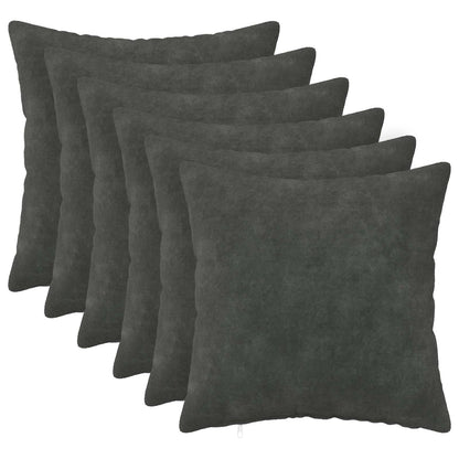 Cushion with Pillow HEERLEN 6 pcs Anthracite Microfiber Fleece