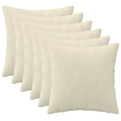 Cushion with Pillow HEERLEN 6 pcs Cream Microfiber Fleece