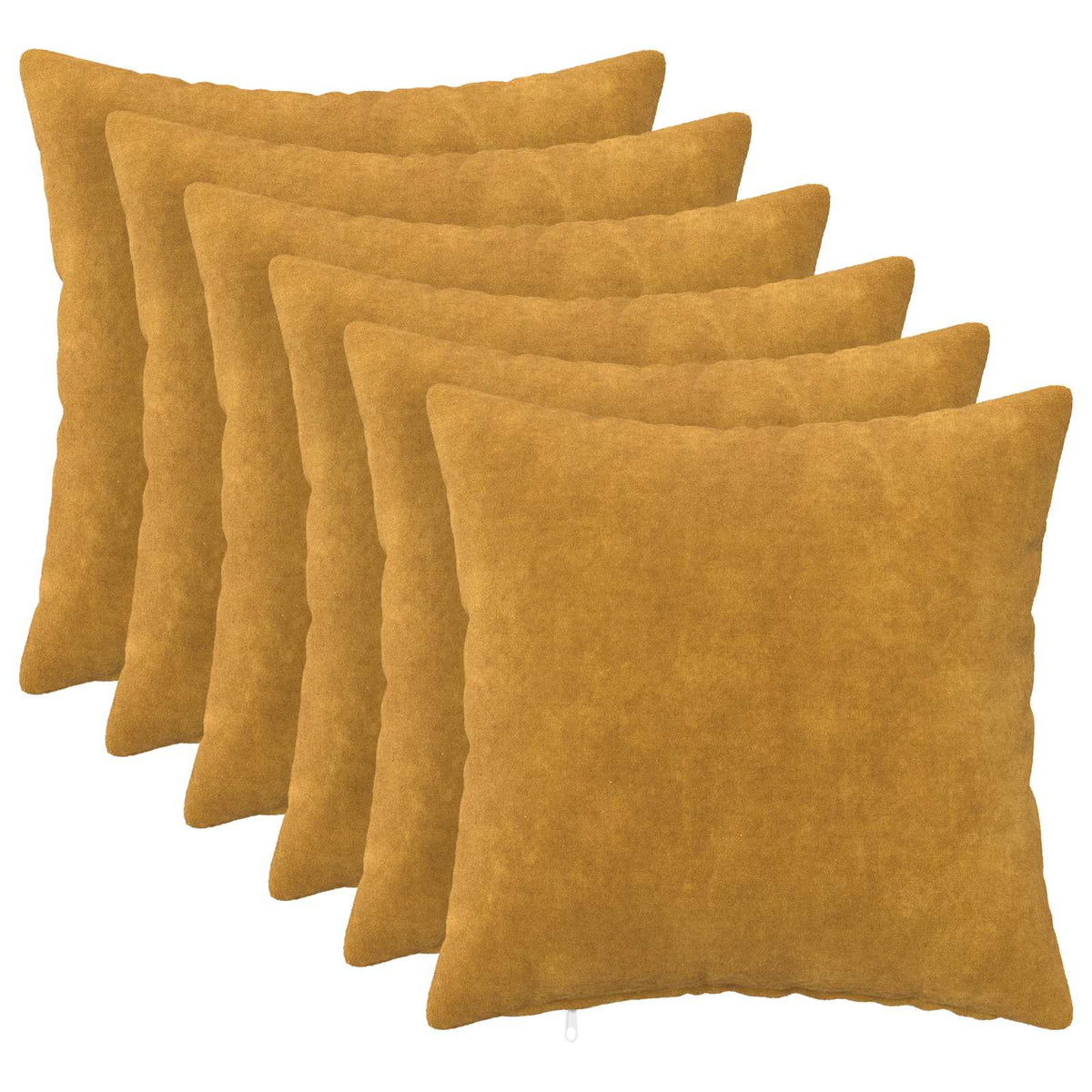 Cushion with Pillow HEERLEN 6 pcs Yellow Microfiber Fleece