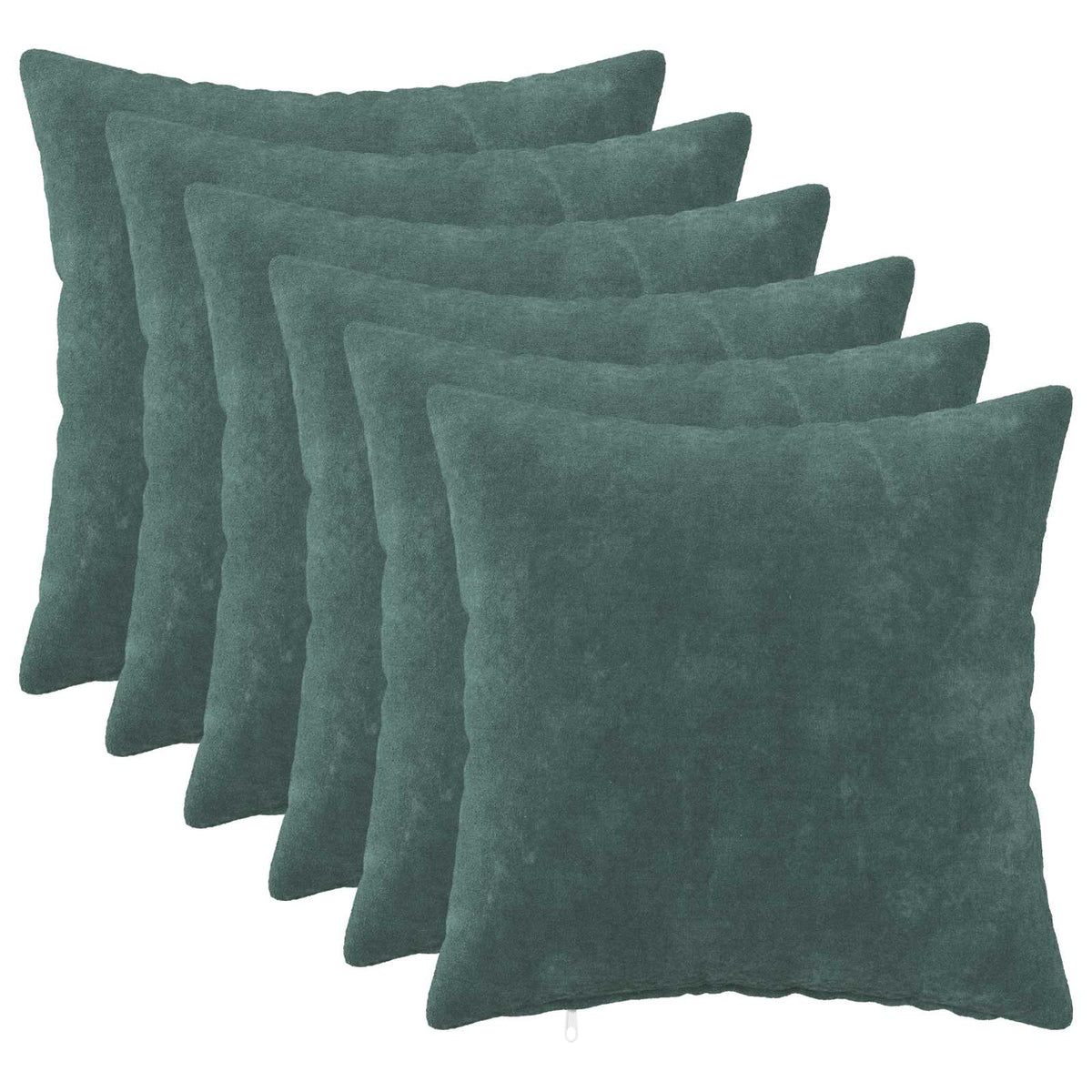 Cushion with Pillow HEERLEN 6 pcs Sea Blue Microfiber Fleece