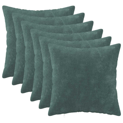 Cushion with Pillow HEERLEN 6 pcs Sea Blue Microfiber Fleece