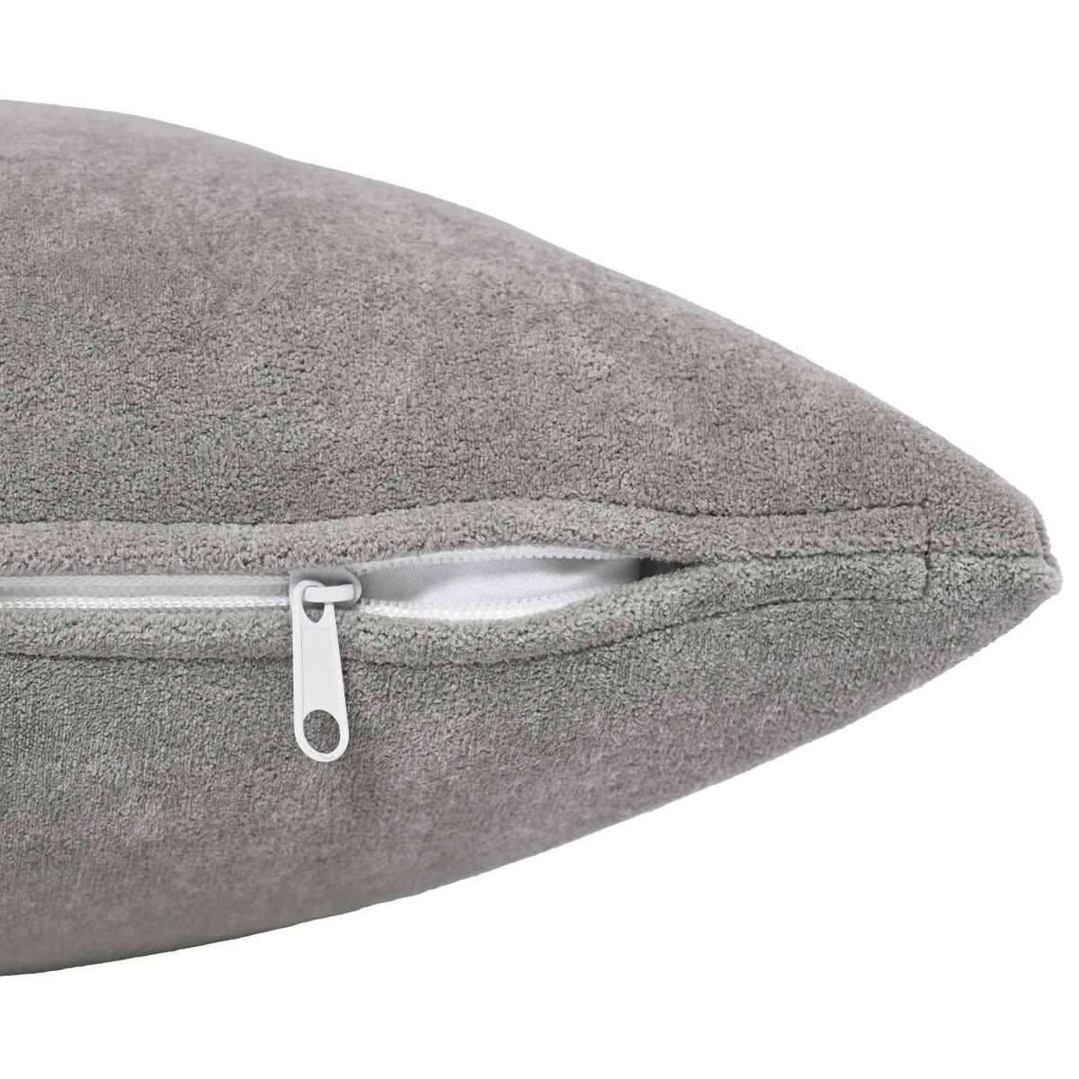 Cushion with Pillow HEERLEN 6 pcs Light Grey Microfiber Fleece