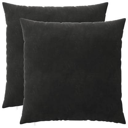 Cushion with Pillow HEERLEN 2 pcs Black Velvet