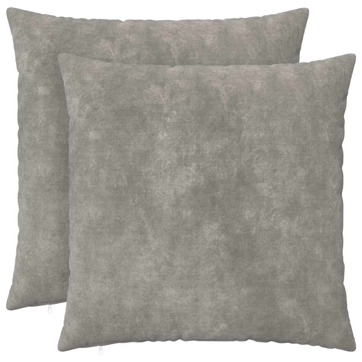 Cushion with Pillow HEERLEN 2 pcs Light Grey Microfiber Fleece