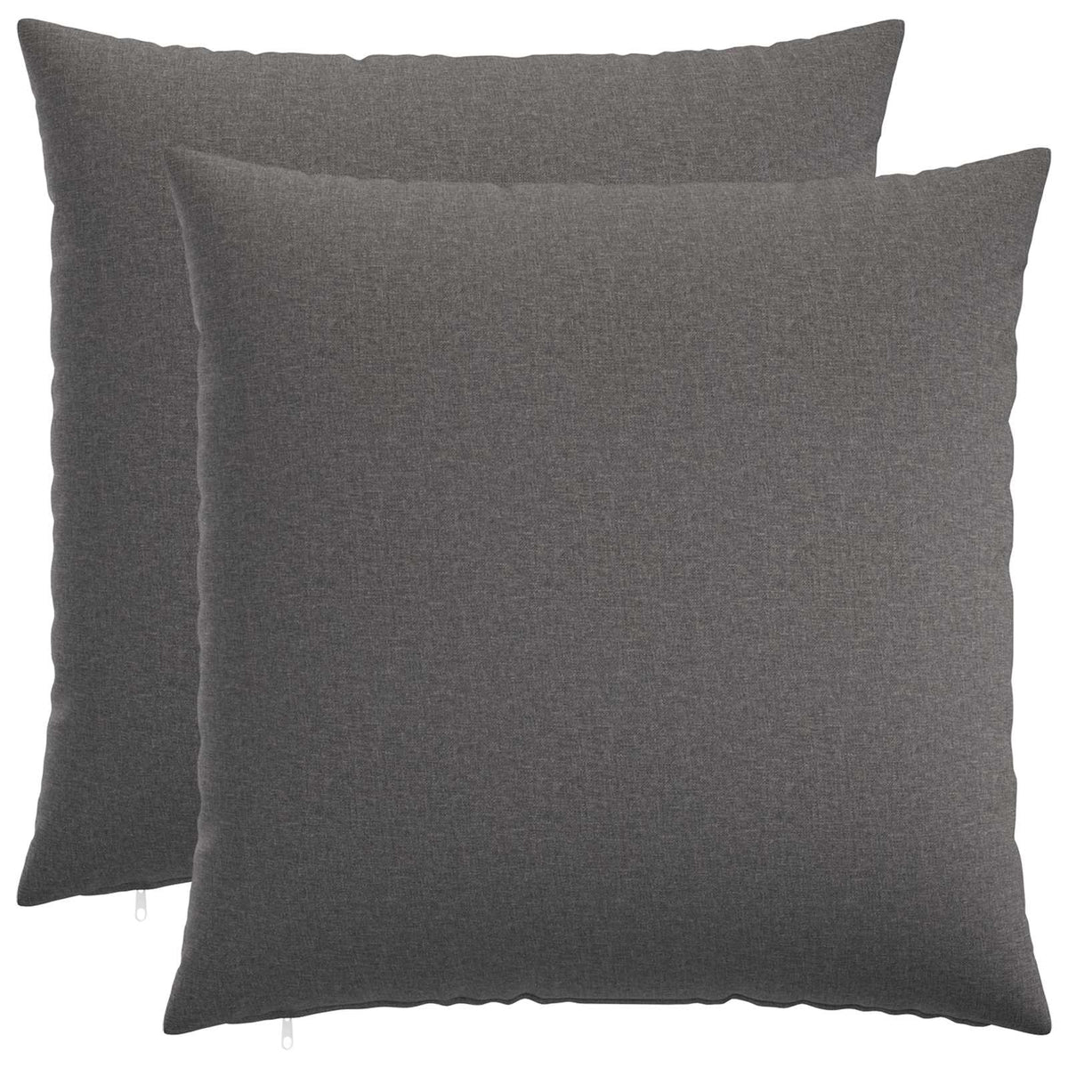 Cushion with Pillow HEERLEN 2 pcs Light Grey Fabric
