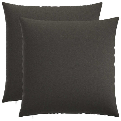 Cushion with Pillow HEERLEN 2 pcs Dark Grey Fabric