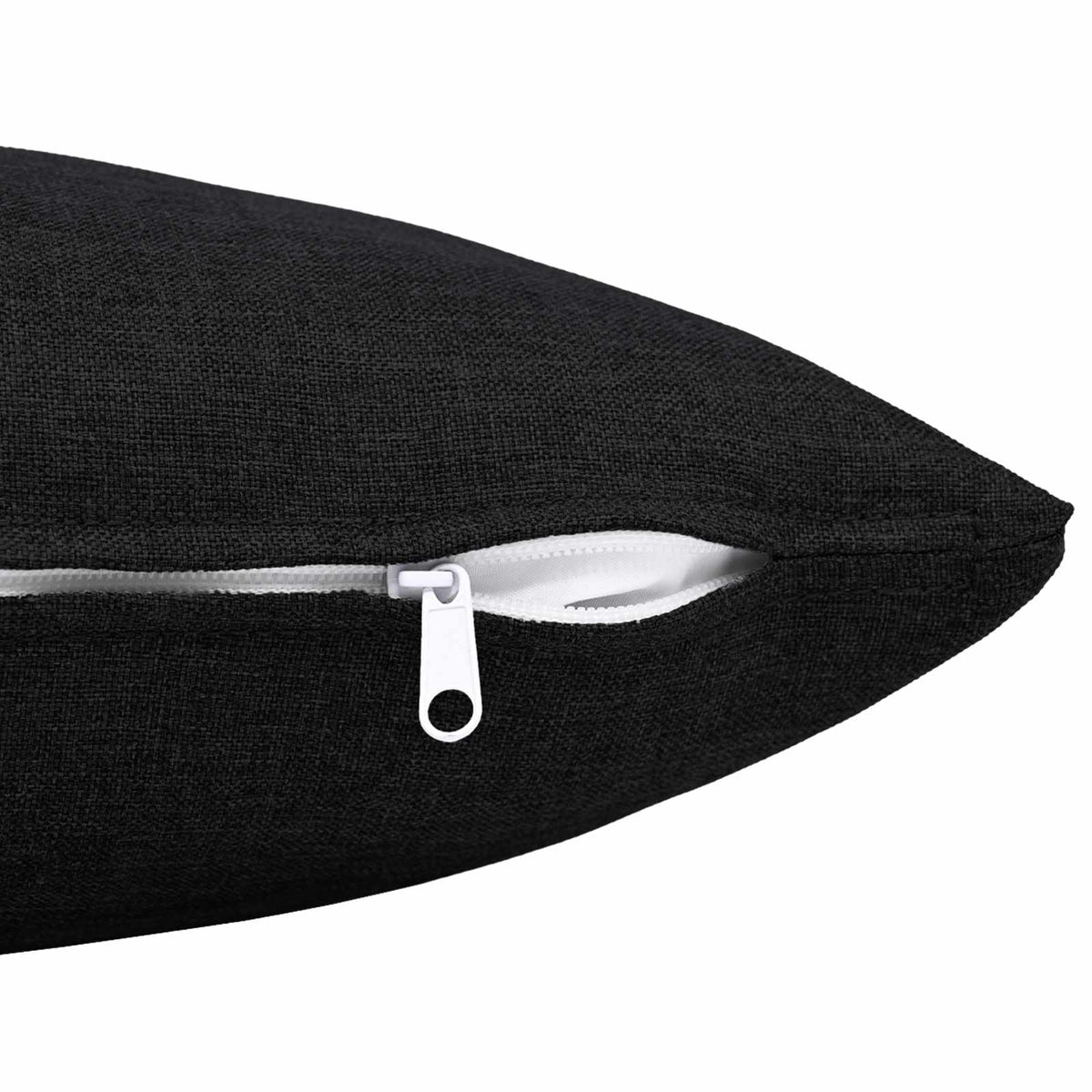 Throw Pillow 2 pcs HEERLEN Black 80 x 80 cm Fabric