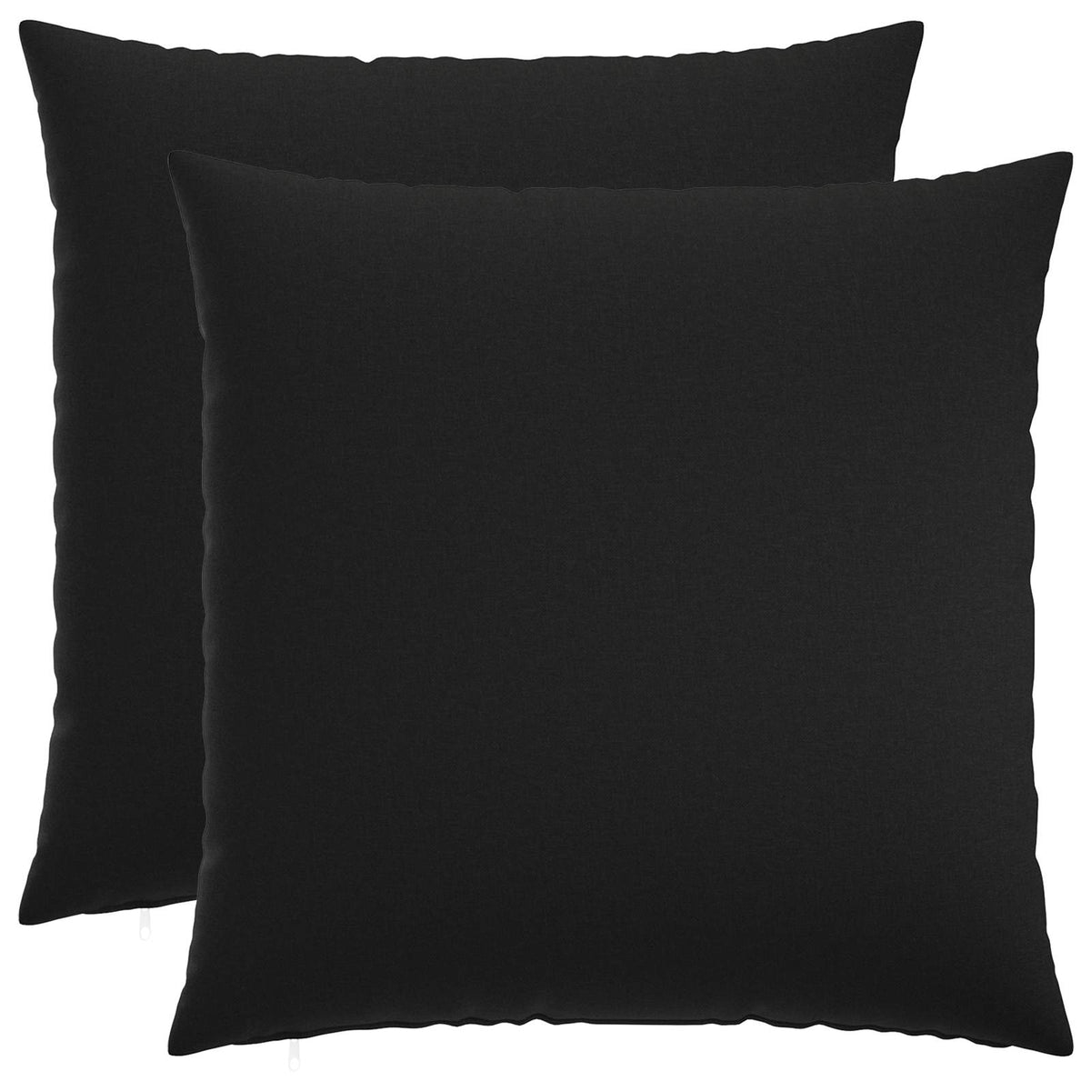 Throw Pillow 2 pcs HEERLEN Black 80 x 80 cm Fabric