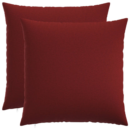 Throw Pillow 2 pcs HEERLEN Wine Red 80 x 80 cm Fabric