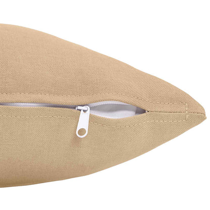 Throw Pillow 2 pcs HEERLEN Cream 80 x 80 cm Fabric