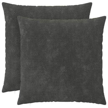 Cushion with Pillow HEERLEN 2 pcs Anthracite Microfiber Fleece