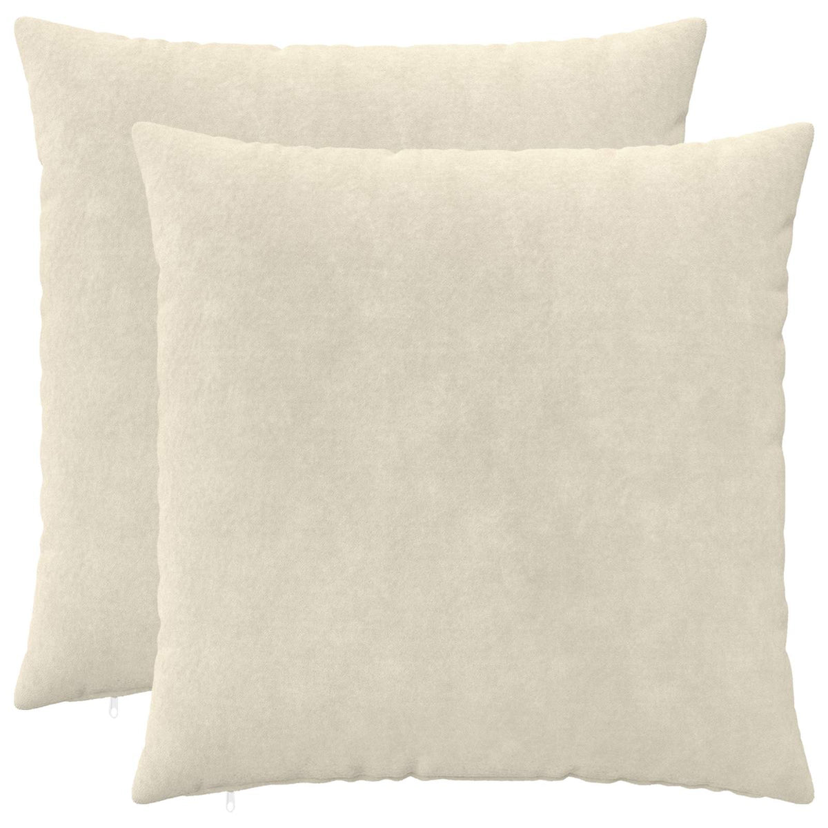 Cushion with Pillow HEERLEN 2 pcs Cream Microfiber Fleece