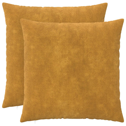 Cushion with Pillow HEERLEN 2 pcs Yellow Microfiber Fleece
