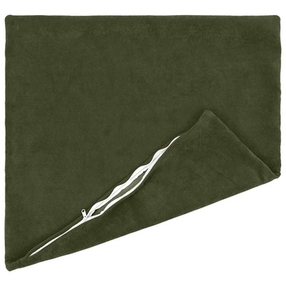 Cushion with Pillow HEERLEN 2 pcs Green Microfiber Fleece