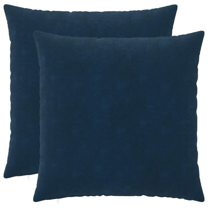 Cushion with Pillow HEERLEN 2 pcs Blue Microfiber Fleece