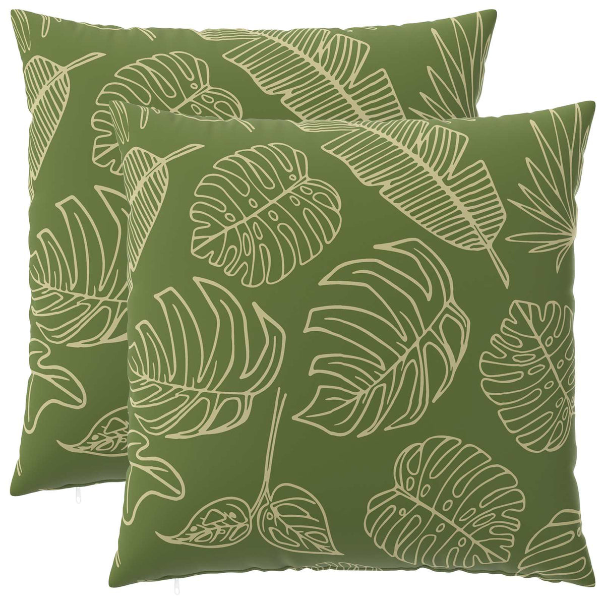 Throw Pillow 2 pcs HEERLEN Leaf Design 80 x 80 cm Polyester