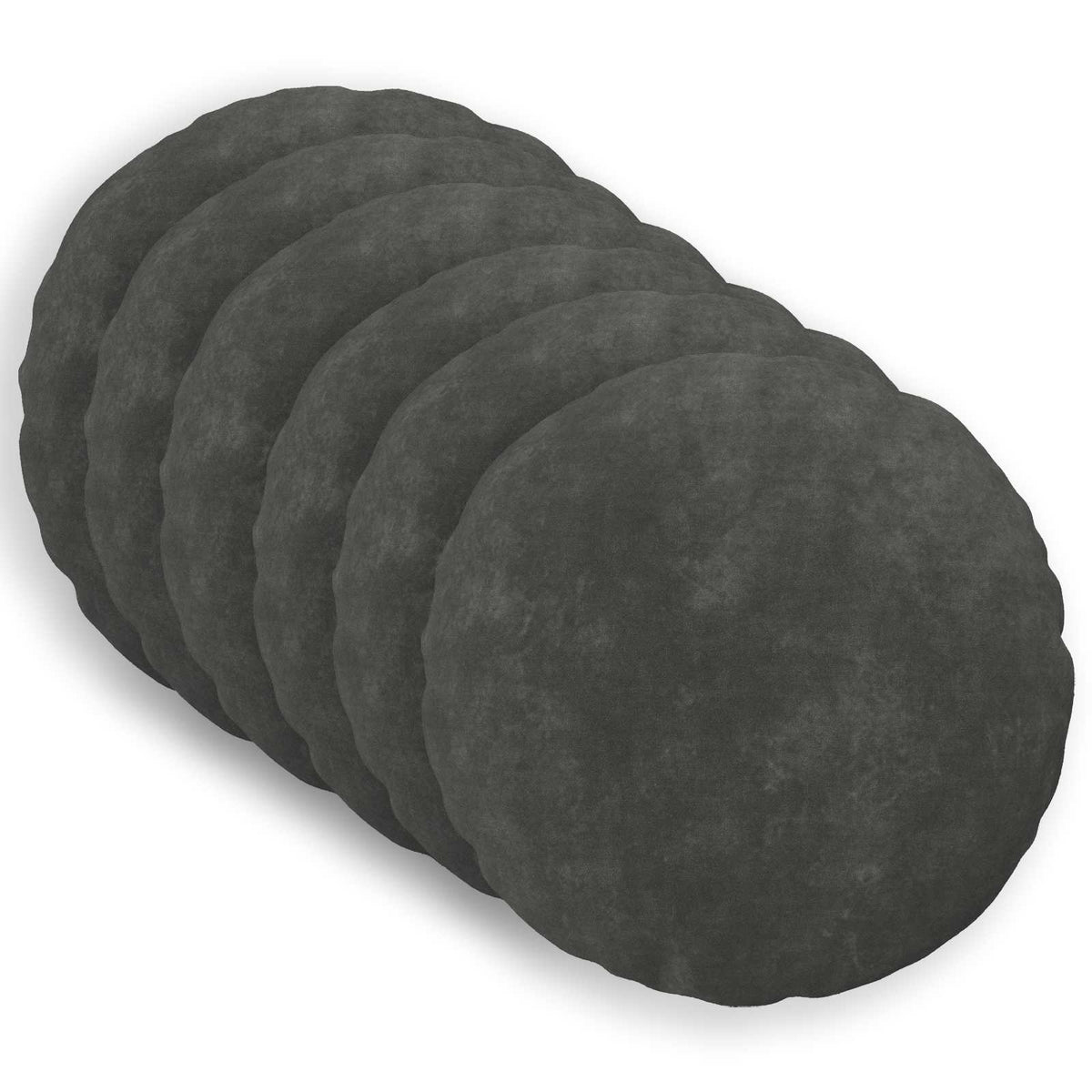 Cushion with Pillow HEERLEN 6 pcs Anthracite Microfiber Fleece