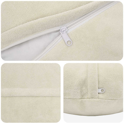 Cushion with Pillow HEERLEN 6 pcs Cream Microfiber Fleece
