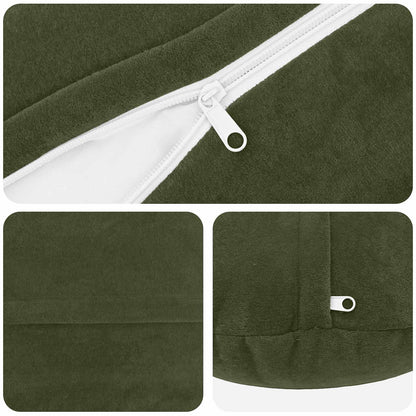 Cushion with Pillow HEERLEN 6 pcs Green Microfiber Fleece