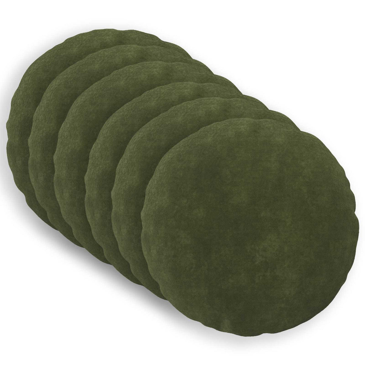 Cushion with Pillow HEERLEN 6 pcs Green Microfiber Fleece